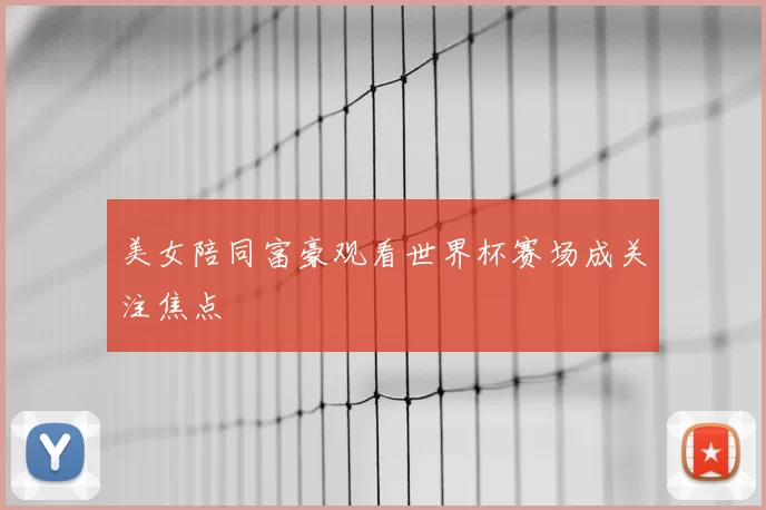 美女陪同富豪观看世界杯赛场成关注焦点